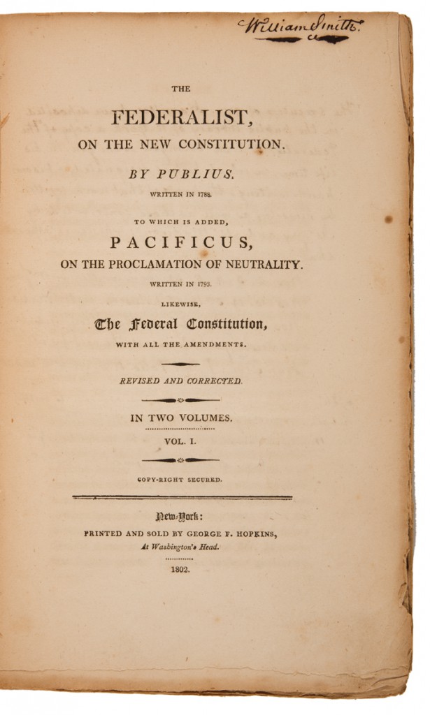 The Federalist Revised The 19th Century Rare Book and Photograph Shop